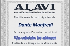 Certificado de participacion de Ya volverán los abrazos