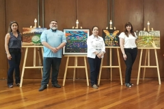 Exposición de cuadros en el marco del II Festival Internacional de cine sobre el Medio Ambiente organizado en la Embajada Argentina en Paraguay